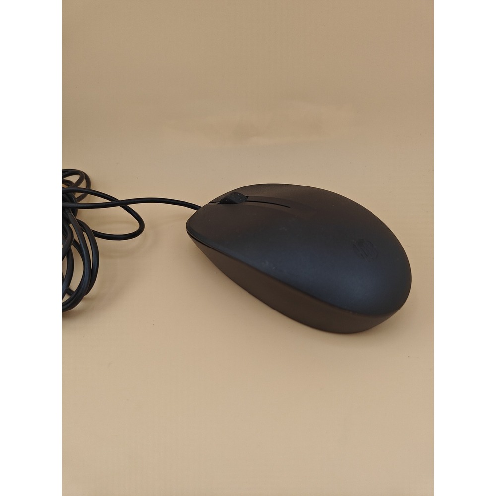 HP Wired USB Desktop Mouse M27537-001 Optical Plug Play PC Laptop Comfort Black